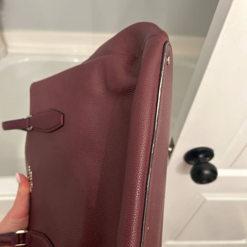 Kate Spade Burgundy Leather Tote Bag - Picture 6 of 6